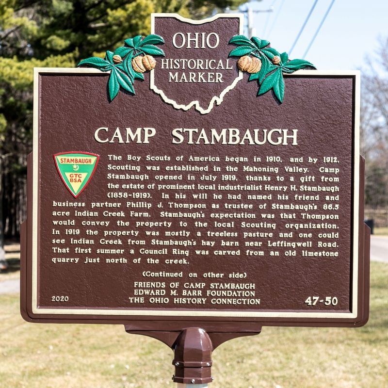 Camp Stambaugh Marker image. Click for full size.