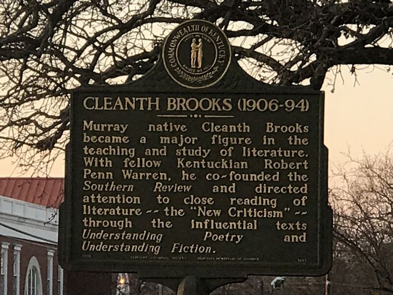 Cleanth Brooks (1906-94) Marker (Side A) image. Click for full size.