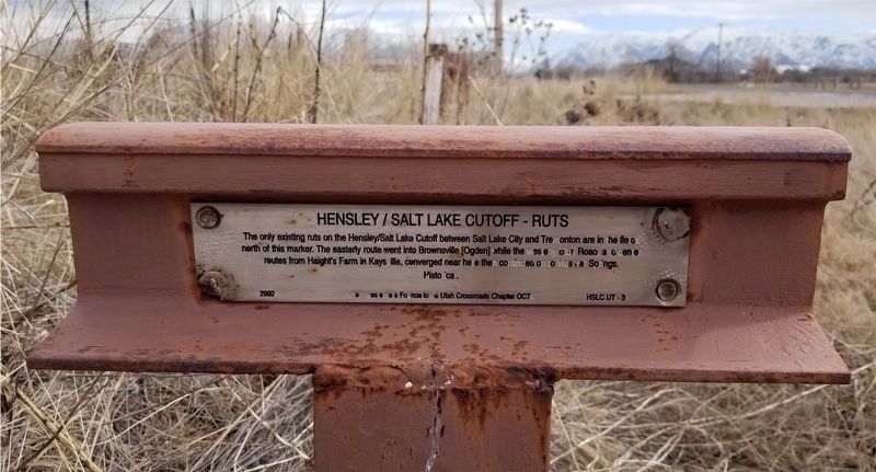 Hensley/Salt Lake Cutoff Ruts Marker image. Click for full size.