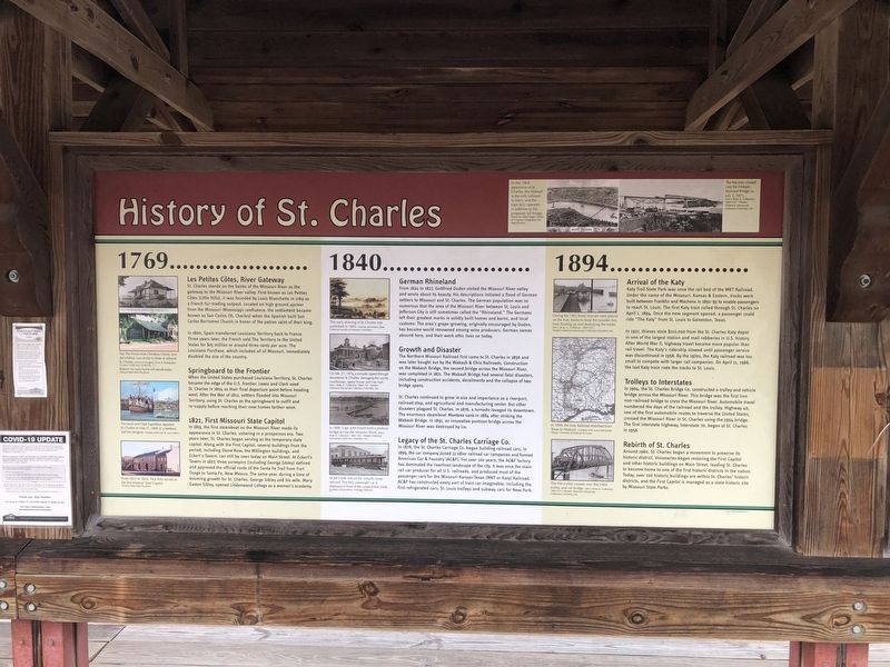 History of St. Charles Marker image. Click for full size.