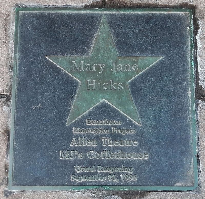 Mary Jane Hicks Historical Marker