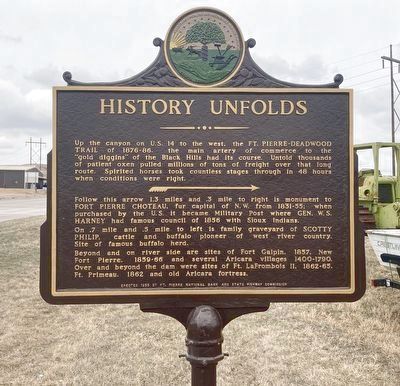 History Unfolds Marker image. Click for full size.