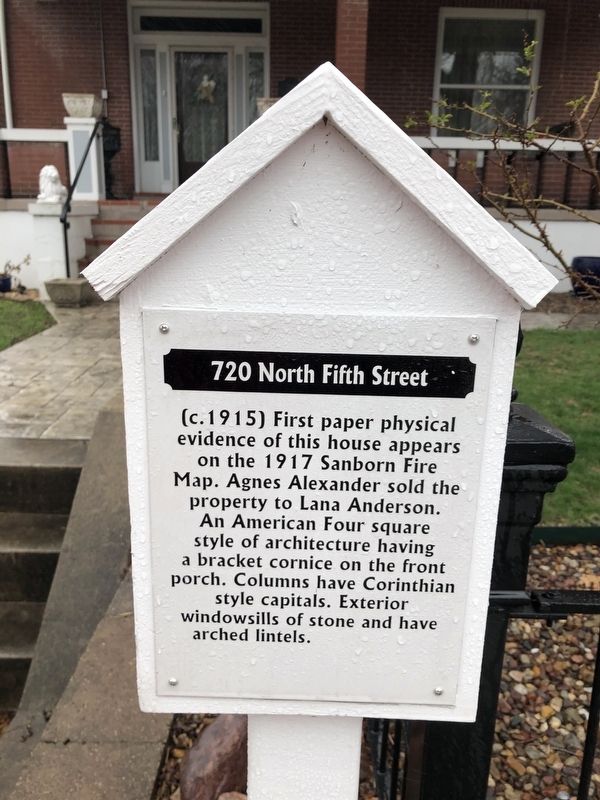 720 North Fifth Street Marker image. Click for full size.