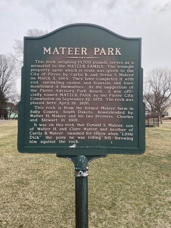 Mateer Park Marker image. Click for full size.
