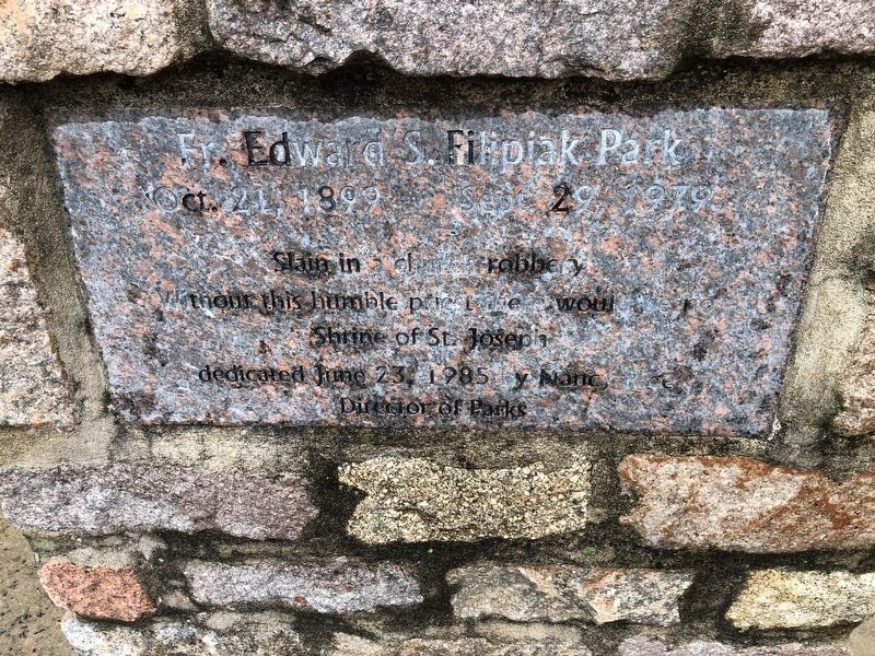 Fr. Edward S. Filipiak Park Marker image. Click for full size.