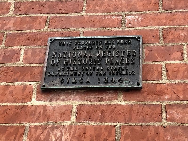 National Register of Historic Places plaque on the church building image. Click for full size.