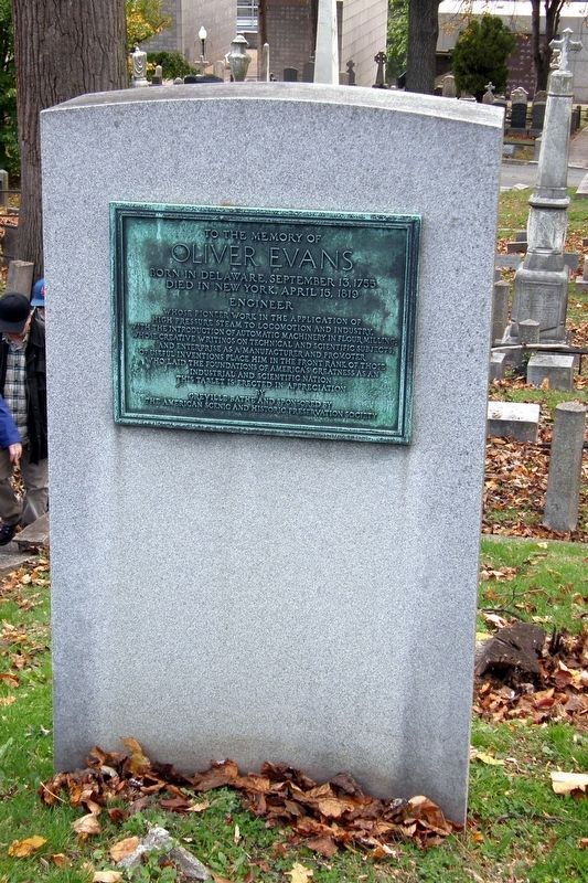 Oliver Evans gravesite. Click for full size. Oliver Evans gravesite image. Click for full size.