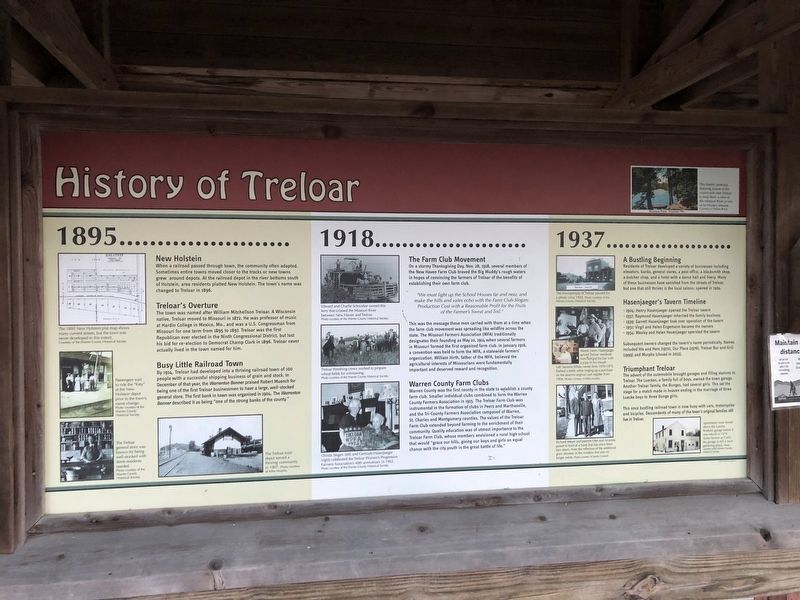 History of Treloar Marker image. Click for full size.