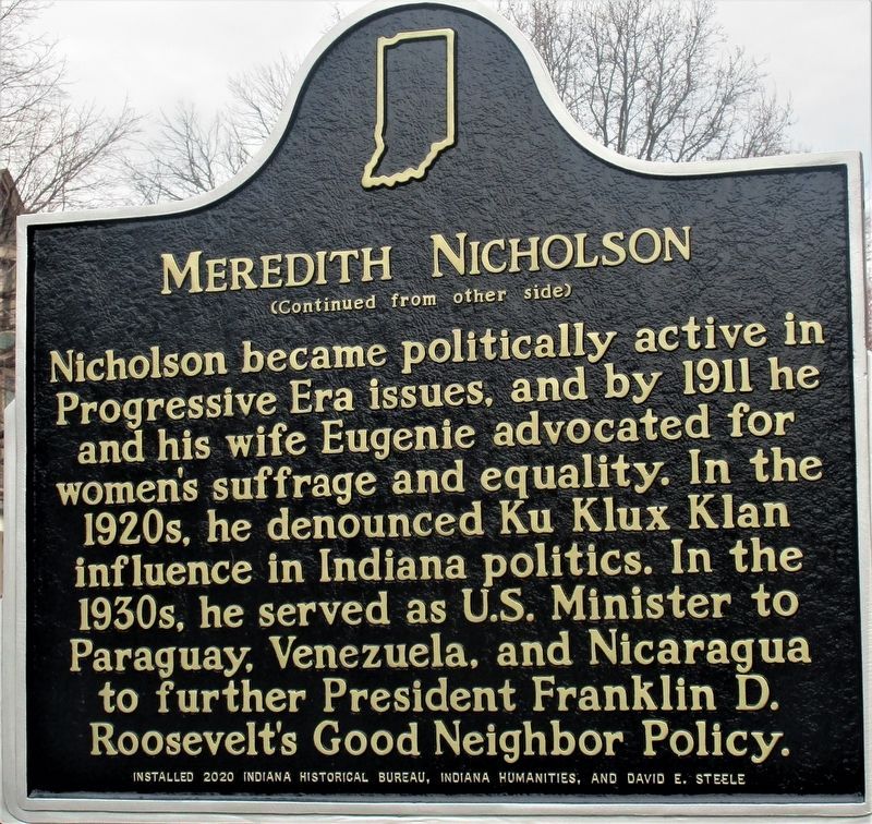 Meredith Nicholson Marker image. Click for full size.
