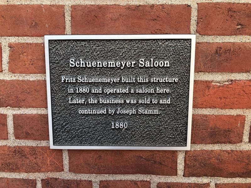 Schuenemeyer Saloon Marker image. Click for full size.