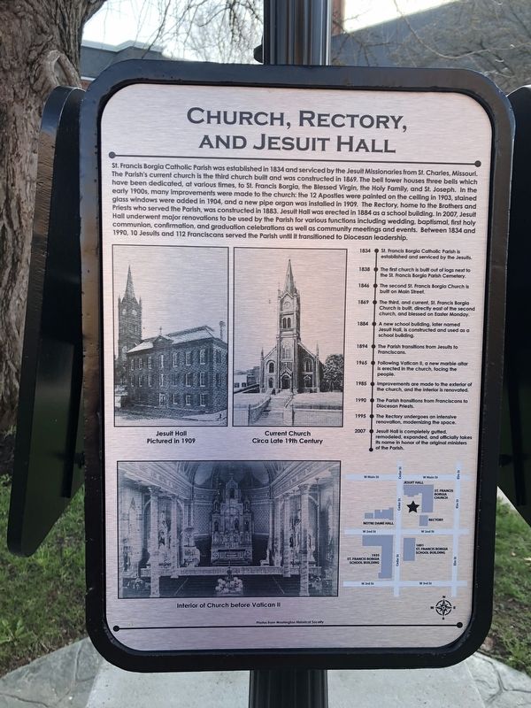 Church, Rectory, and Jesuit Hall Marker. Click for full size. Church, Rectory, and Jesuit Hall Marker image. Click for full size.