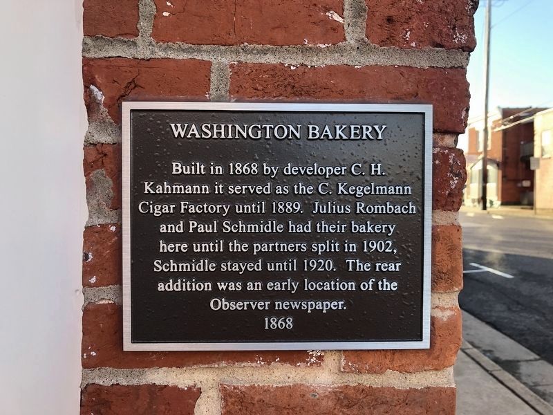Washington Bakery Marker image. Click for full size.