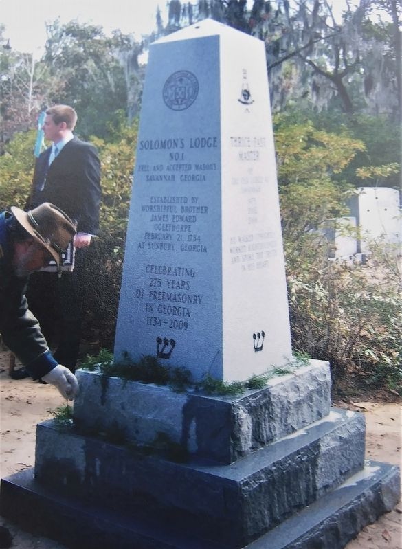Solomon's Lodge No.1, F. & A. M. 275th Anniversary Masonic Obelisk Marker. Click for full size. Solomon's Lodge No.1, F. & A. M. 275th Anniversary Masonic Obelisk Marker image. Click for full size.