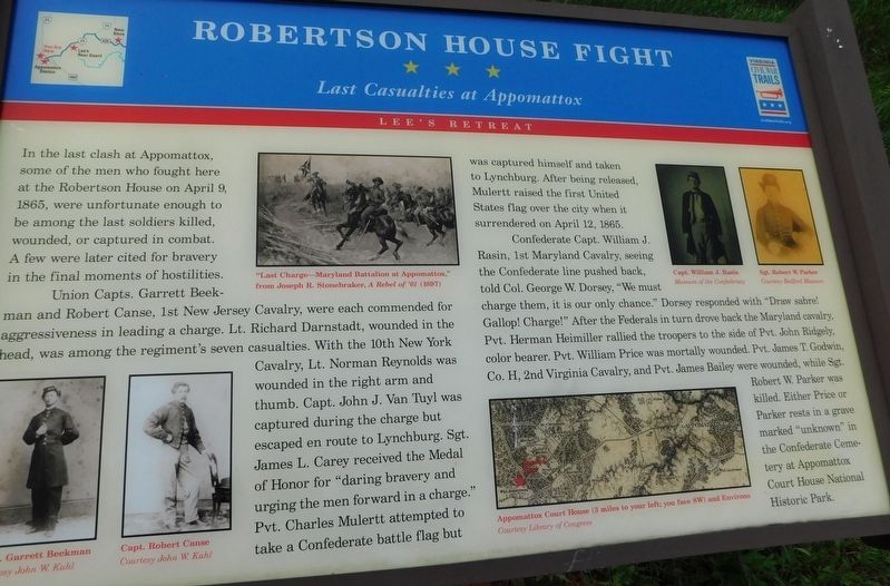 Robertson House Fight Marker image. Click for full size.