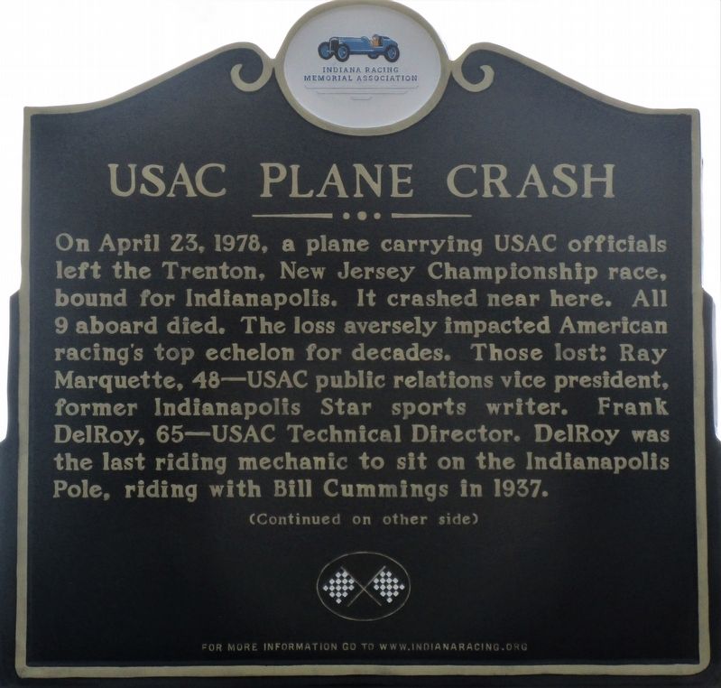 USAC Plane Crash Marker image. Click for full size.