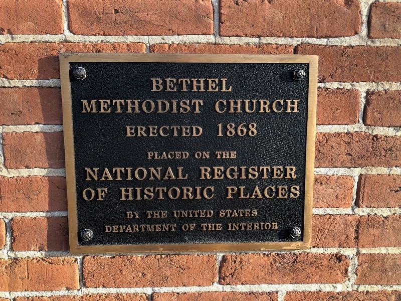 Bethel Methodist Church Marker image. Click for full size.