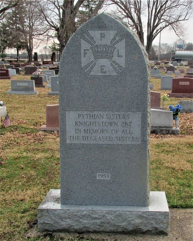 Pythian Sisters memorial. Click for full size. Pythian Sisters memorial image. Click for full size.