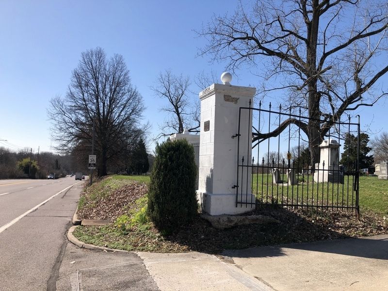 Historic Father Dickson Cemetery Gate image. Click for full size.