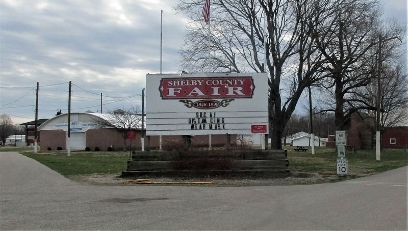 The front gate of the Shelby County Fairgrounds.. Click for full size. The front gate of the Shelby County Fairgrounds. image. Click for full size.