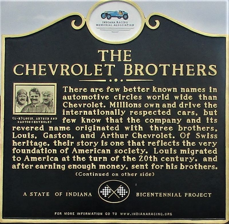 The Chevrolet Brothers Marker image. Click for full size.