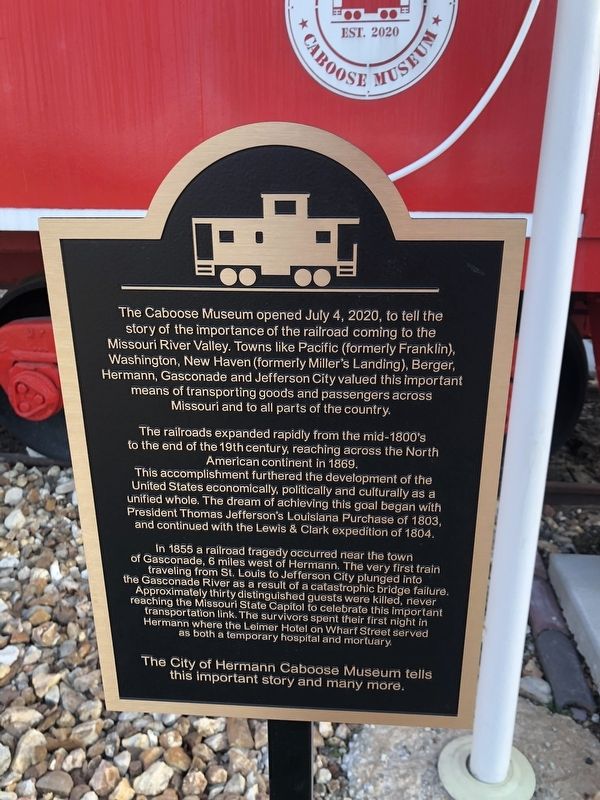 The Caboose Museum Marker image. Click for full size.