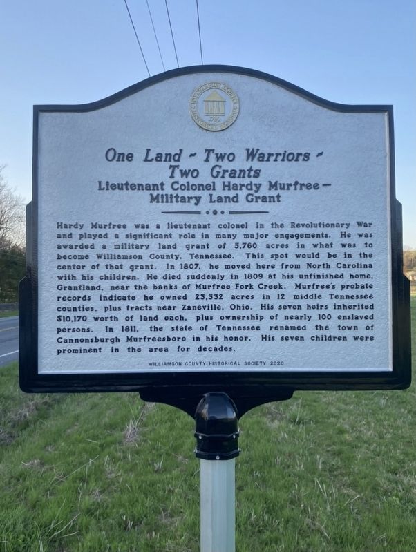 One Land - Two Warriors - Two Grants Marker image. Click for full size.