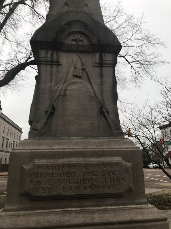 Madison County Confederate Monument - South side. Click for full size. Madison County Confederate Monument - South side image. Click for full size.