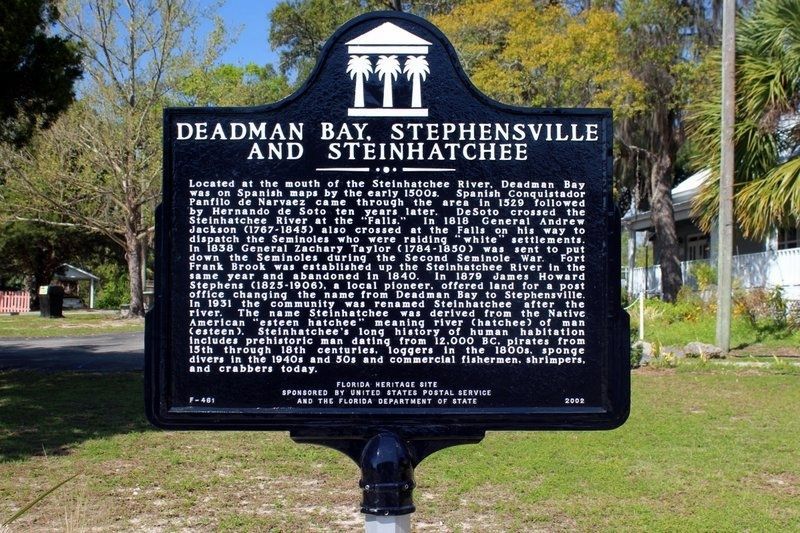 Deadman Bay, Stephensville and Steinhatchee Marker image. Click for full size.