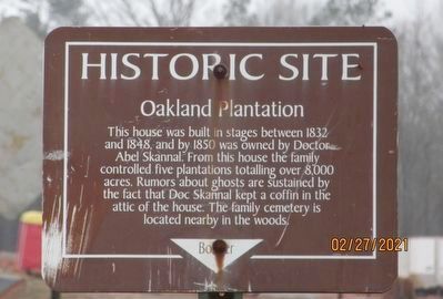 Oakland Plantation Marker image. Click for full size.