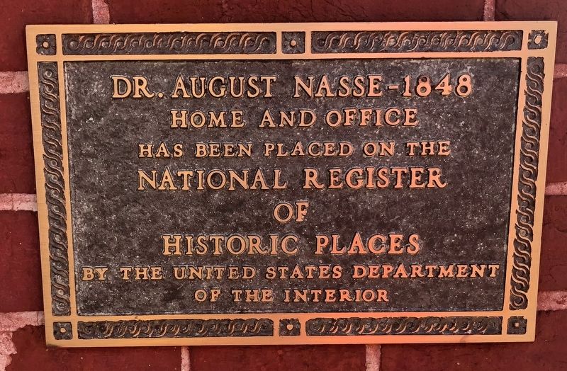 Dr. August Nasse - 1848 Marker image. Click for full size.