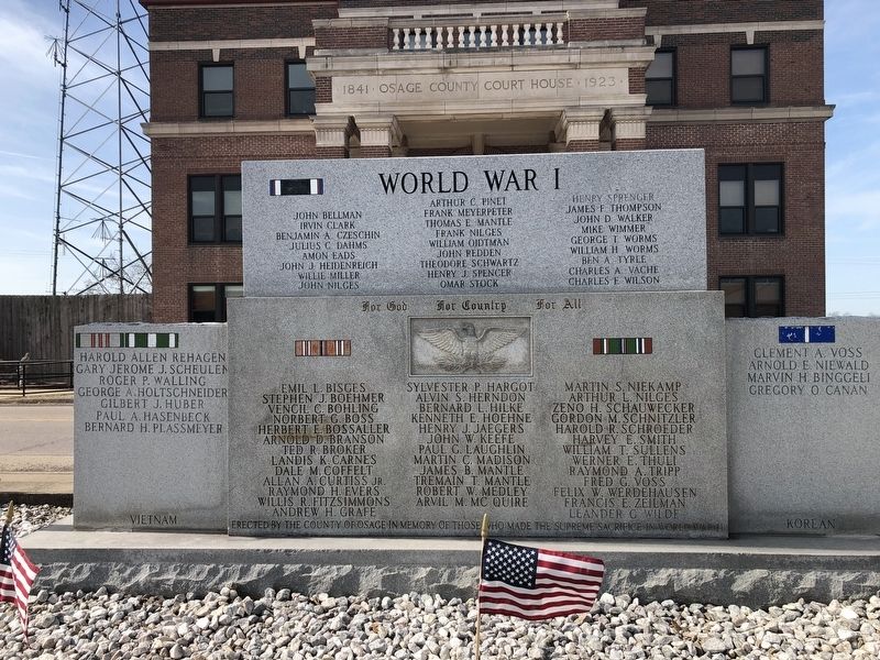 Osage County Veteran Memorial image. Click for full size.