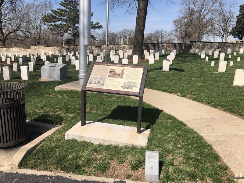Jefferson City National Cemetery Marker image. Click for full size.