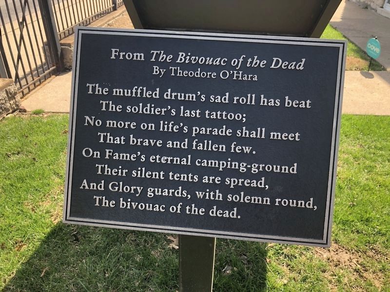 From <i>The Bivouac of The Dead</i> signage on the grounds image. Click for full size.