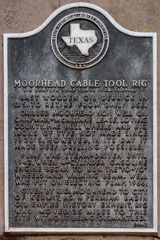 Moorhead Cable Tool Rig Marker image. Click for full size.
