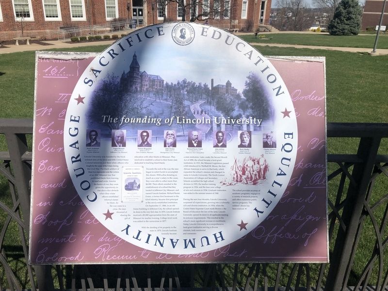 The founding of Lincoln University Marker image. Click for full size.