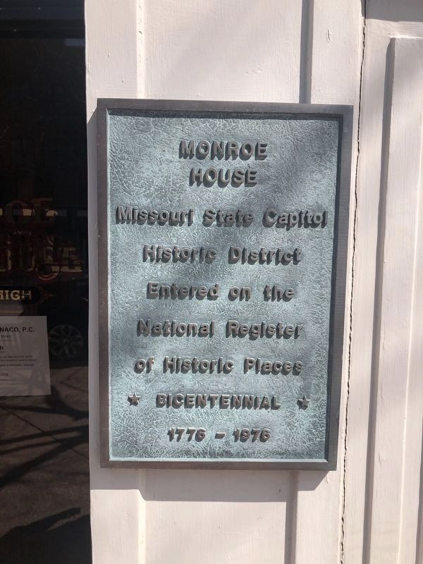 Monroe House Marker. Click for full size. Monroe House Marker image. Click for full size.