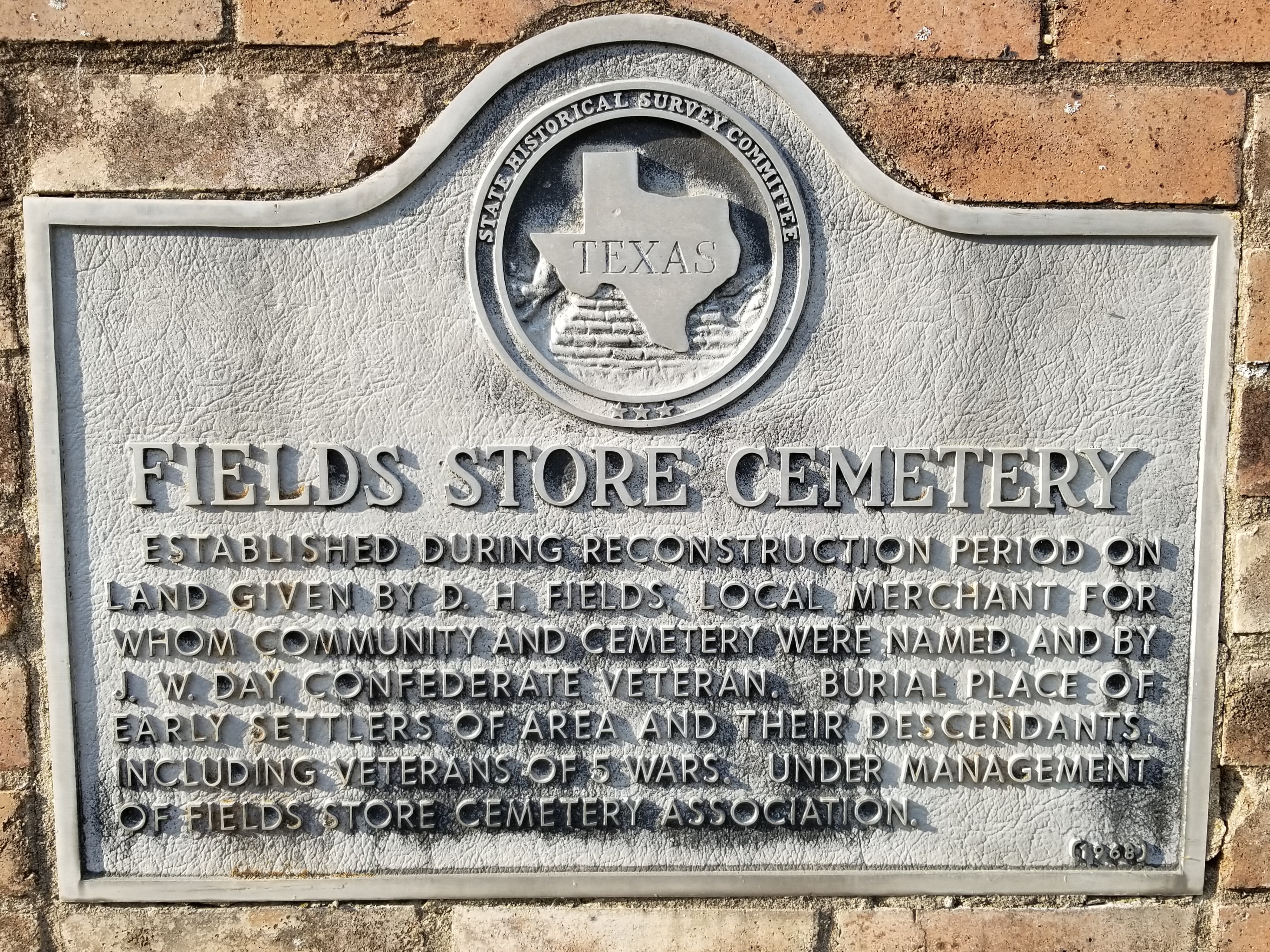 Fields Store Cemetery Marker
