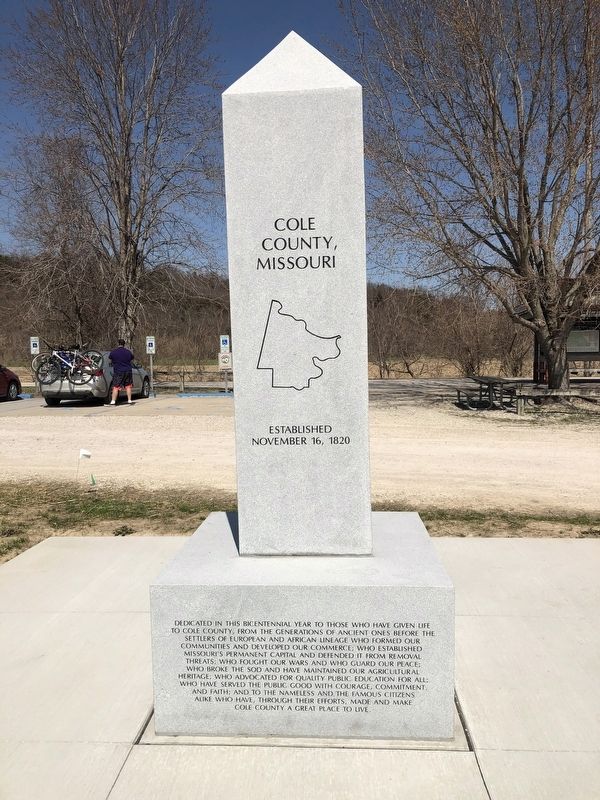 Cole County, Missouri side of the marker image. Click for full size.