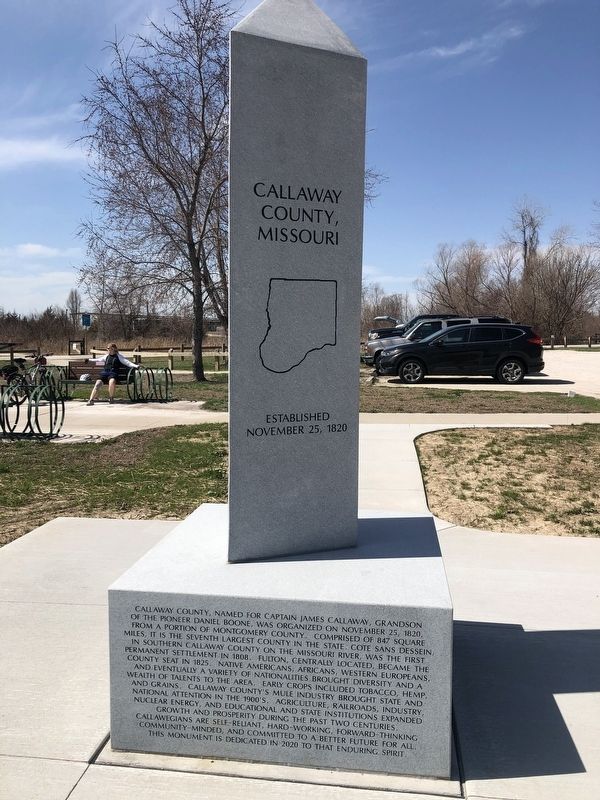 Callaway County, Missouri side of the marker image. Click for full size.