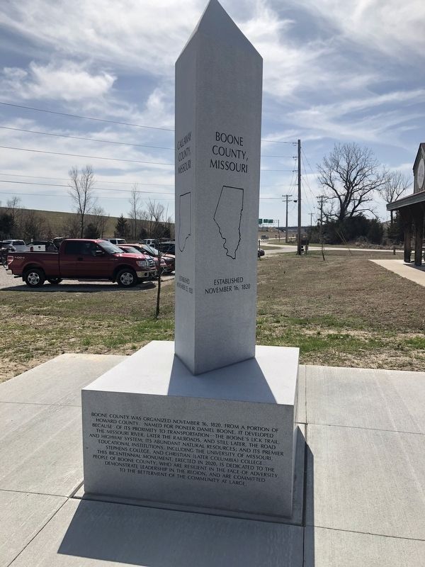 Boone County, Missouri side of the marker image. Click for full size.
