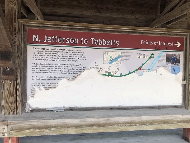 N. Jefferson to Tebbetts Marker image. Click for full size.