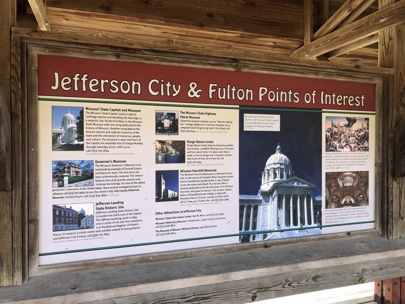 Jefferson City & Fulton Points of Interest Marker image. Click for full size.
