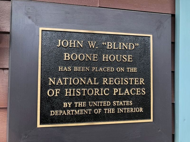 National Register of Historic Places plaque for the Boone House image. Click for full size.