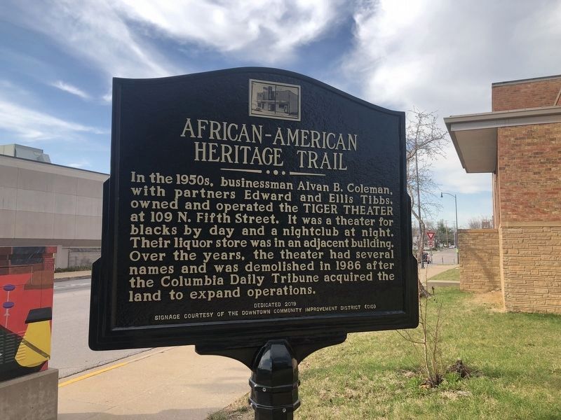 Tiger Theater side of the marker image. Click for full size.