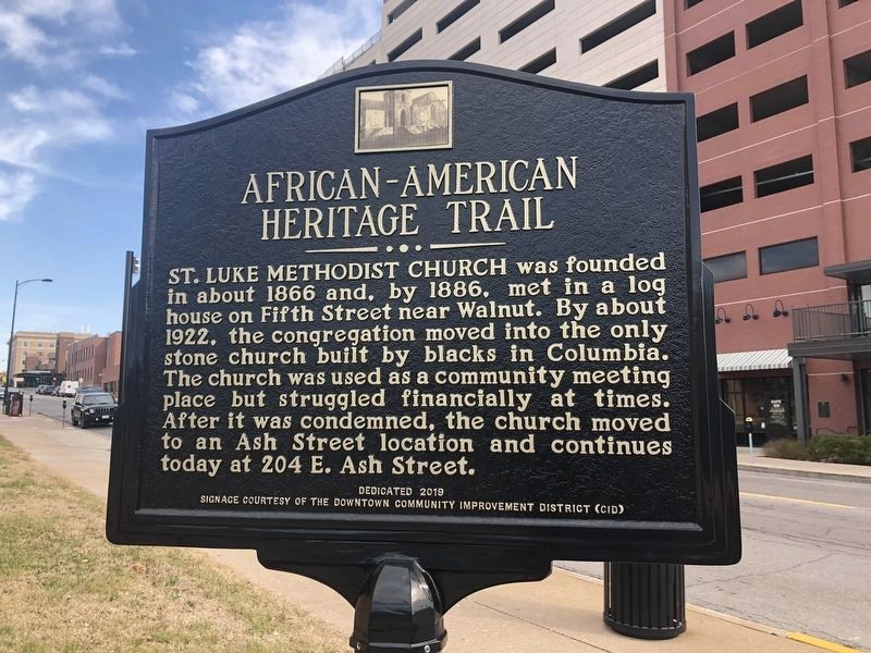 Tiger Theater / St. Luke Methodist Church Marker image. Click for full size.