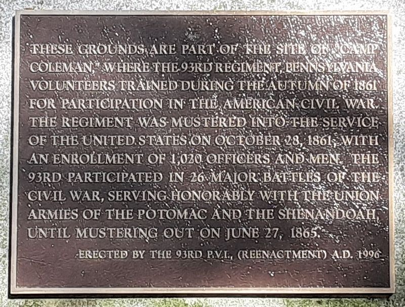 Site of Camp Coleman Marker image. Click for full size.