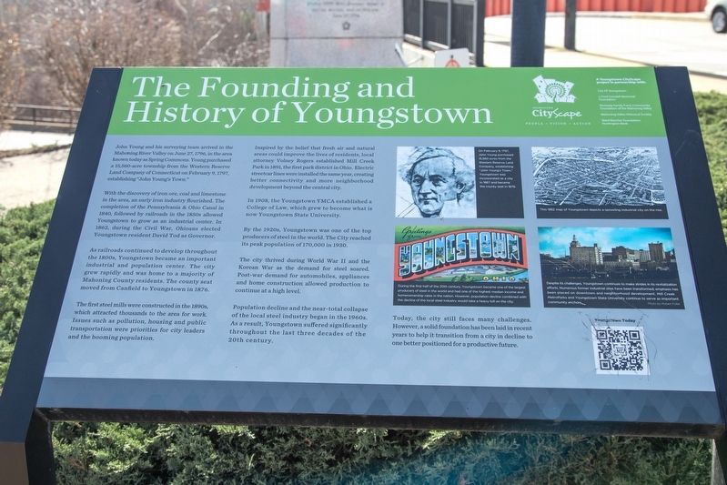 The Founding of Youngstown Marker image. Click for full size.