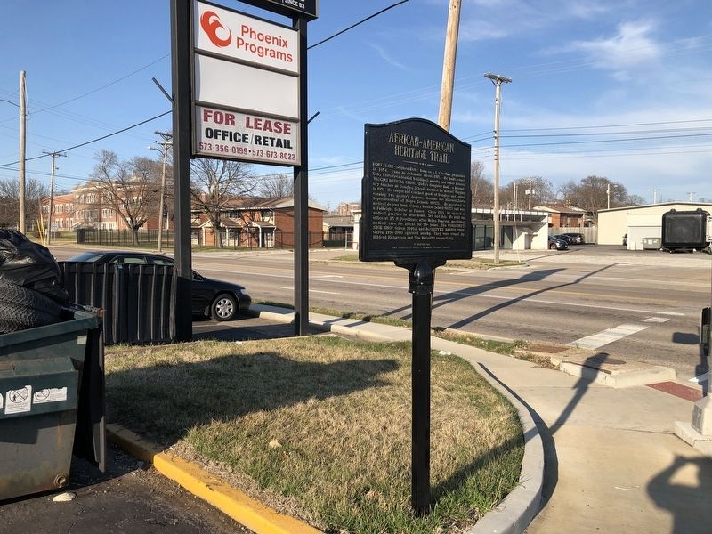 Doby Flats / Wiggins Medical Clinic / Community Shoe Shop / McQuitty's Barber Shop Marker image. Click for full size.
