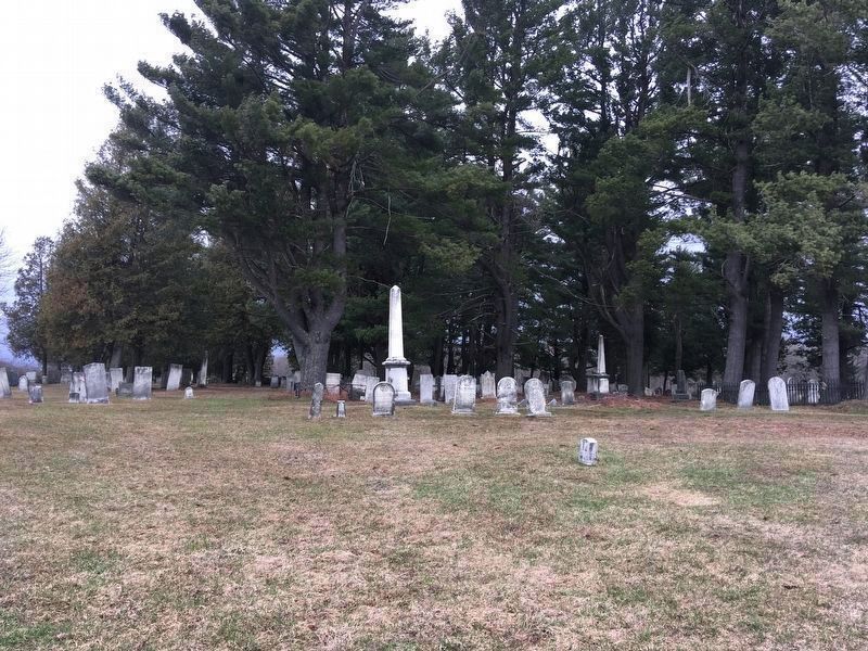 Graveyard at the site of the First Church image. Click for full size.