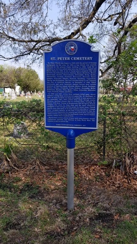 St. Peter Cemetery and Marker image. Click for full size.